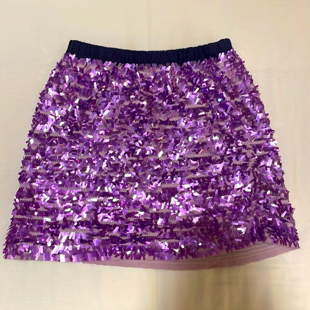 Crewcuts girls, purple sequin skirt